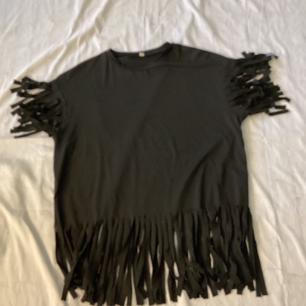 Plus Size Fringe Detail Top ( Size: 0XL)